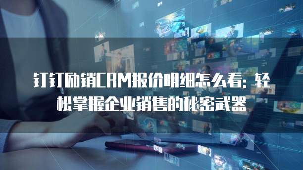 钉钉励销CRM报价明细怎么看: 轻松掌握企业销售的秘密武器