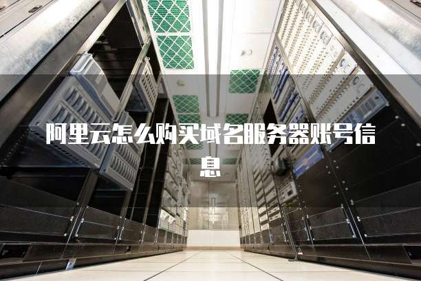 阿里云怎么购买域名服务器账号信息