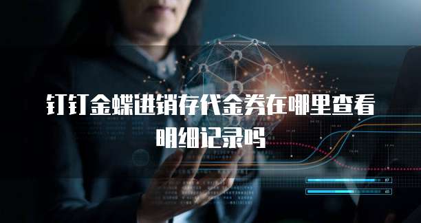 钉钉金蝶进销存代金券在哪里查看明细记录吗