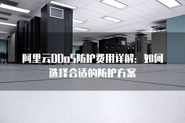 阿里云DDoS防护费用详解：如何选择合适的防护方案