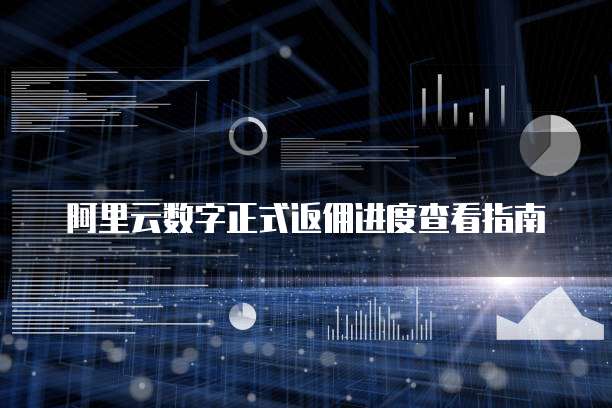 阿里云数字正式返佣进度查看指南