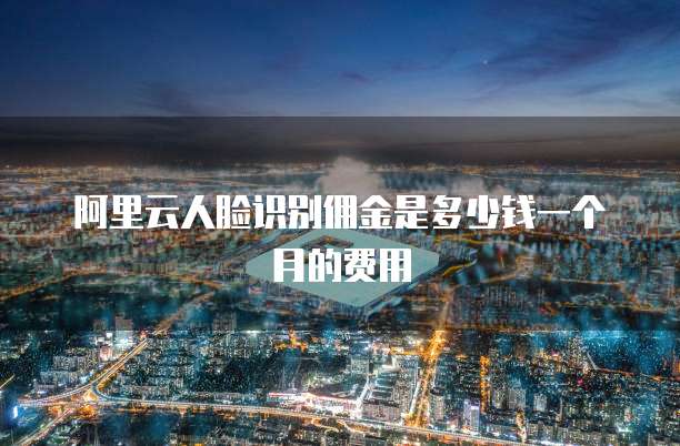 阿里云人脸识别佣金是多少钱一个月的费用
