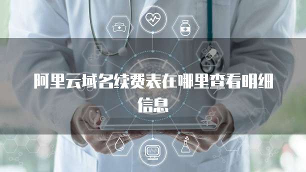 阿里云域名续费表在哪里查看明细信息