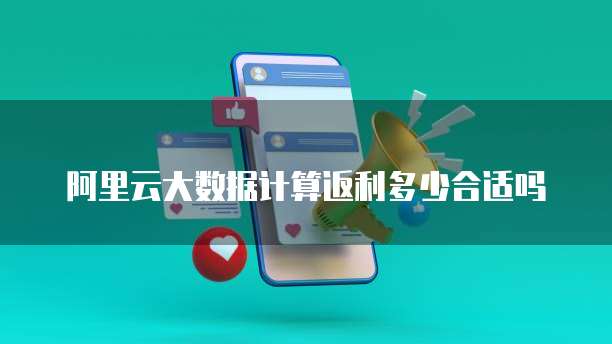 阿里云大数据计算返利多少合适吗