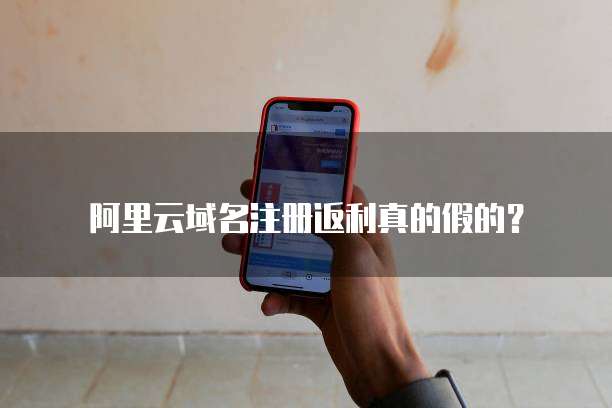 阿里云域名注册返利真的假的?