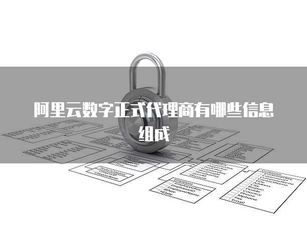 阿里云数字正式代理商有哪些信息组成