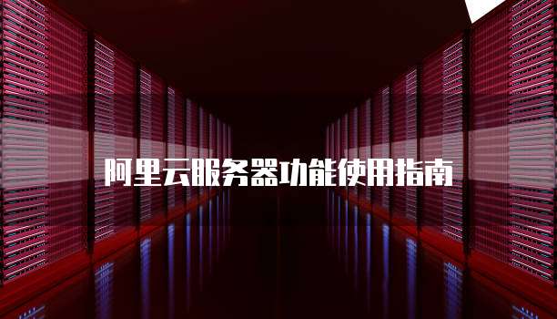 阿里云服务器功能使用指南