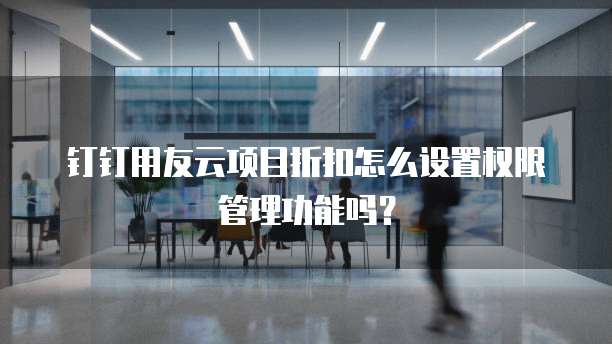 钉钉用友云项目折扣怎么设置权限管理功能吗?