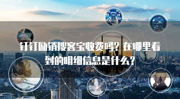 钉钉励销搜客宝收费吗？在哪里看到的明细信息是什么？