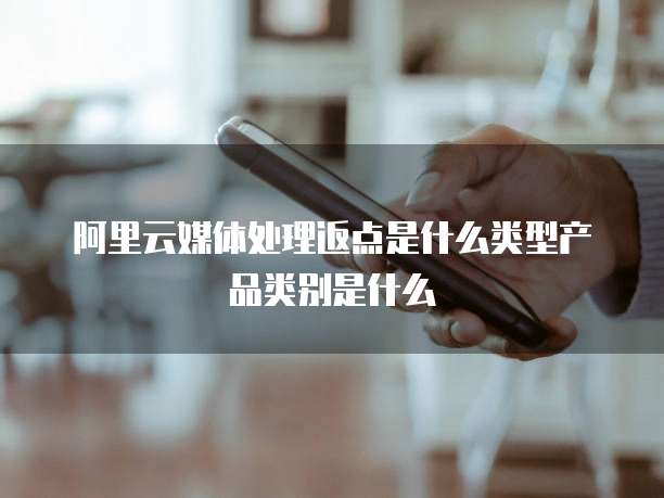 阿里云媒体处理返点是什么类型产品类别是什么