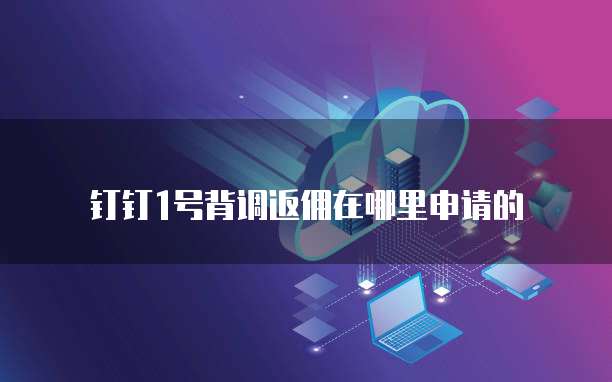 钉钉1号背调返佣在哪里申请的