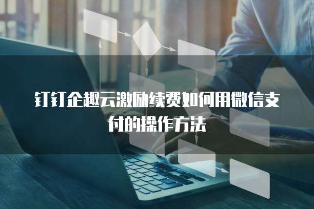 钉钉企趣云激励续费如何用微信支付的操作方法