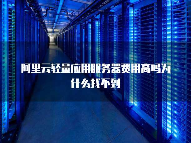 阿里云轻量应用服务器费用高吗为什么找不到