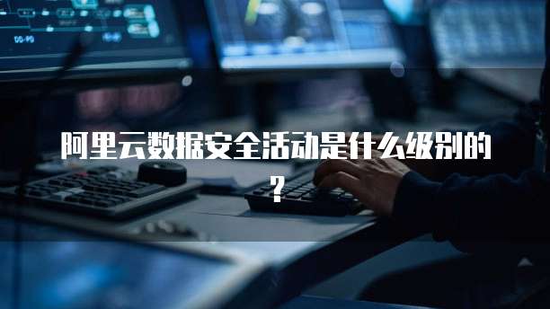 阿里云数据安全活动是什么级别的?