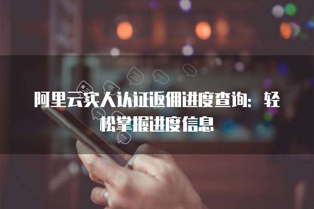 阿里云实人认证返佣进度查询：轻松掌握进度信息