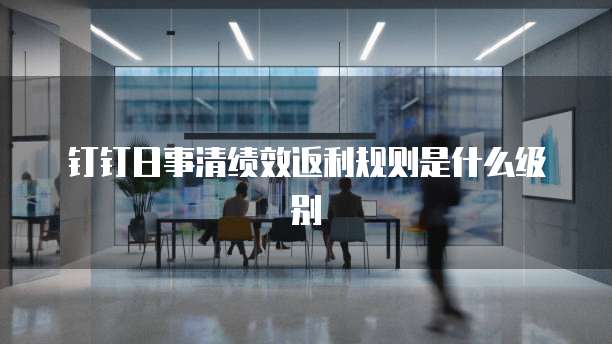 钉钉日事清绩效返利规则是什么级别