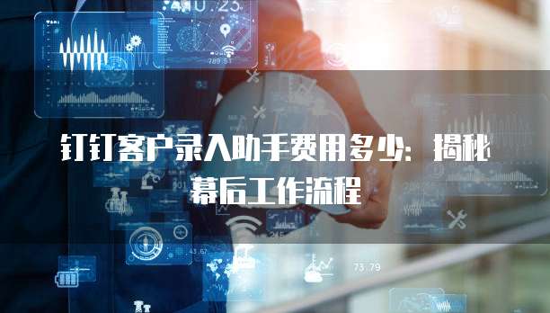 钉钉客户录入助手费用多少:揭秘幕后工作流程