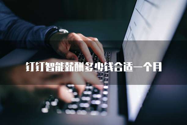 钉钉智能薪酬多少钱合适一个月