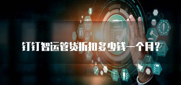 钉钉智运管货折扣多少钱一个月?