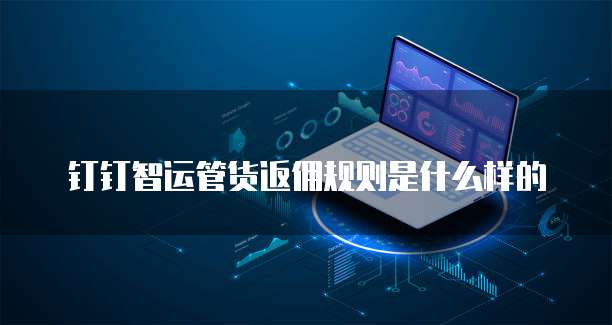 钉钉智运管货返佣规则是什么样的