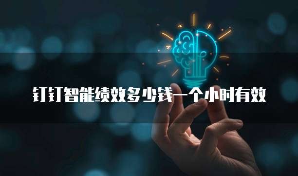 钉钉智能绩效多少钱一个小时有效
