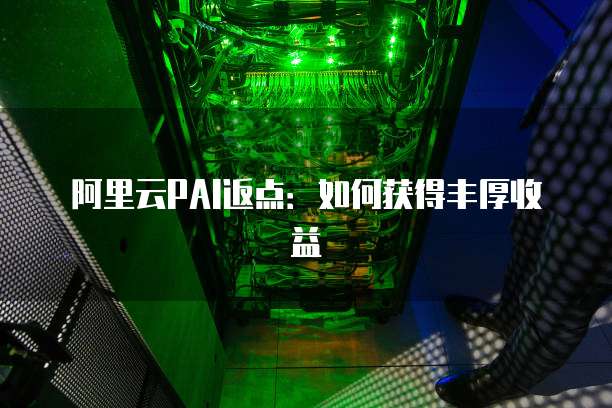 阿里云PAI返点：如何获得丰厚收益