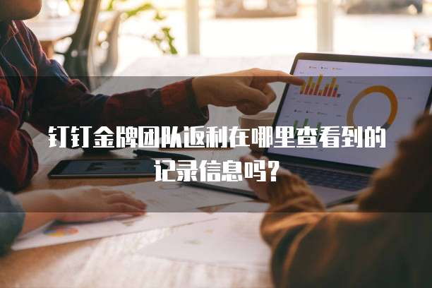 钉钉金牌团队返利在哪里查看到的记录信息吗?