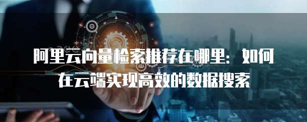 阿里云向量检索推荐在哪里：如何在云端实现高效的数据搜索