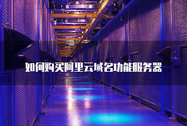 如何购买阿里云域名功能服务器