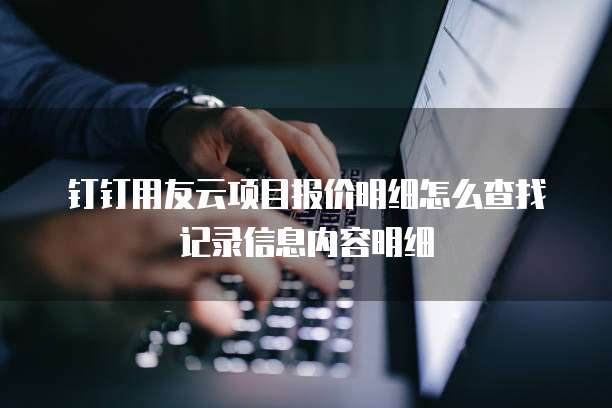 钉钉用友云项目报价明细怎么查找记录信息内容明细