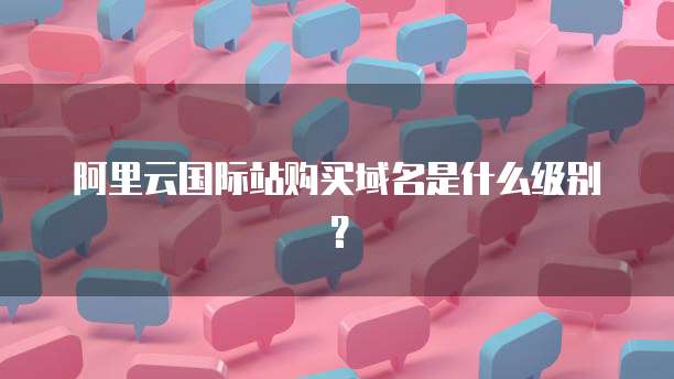 阿里云国际站购买域名是什么级别?