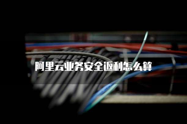 阿里云业务安全返利怎么算