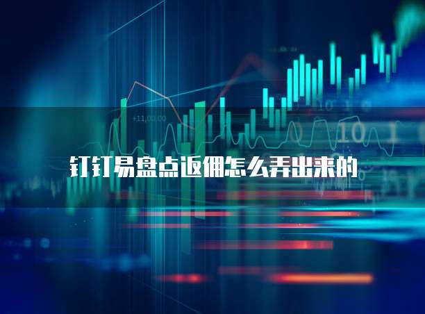 钉钉易盘点返佣怎么弄出来的