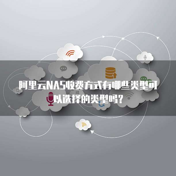 阿里云NAS收费方式有哪些类型可以选择的类型吗?