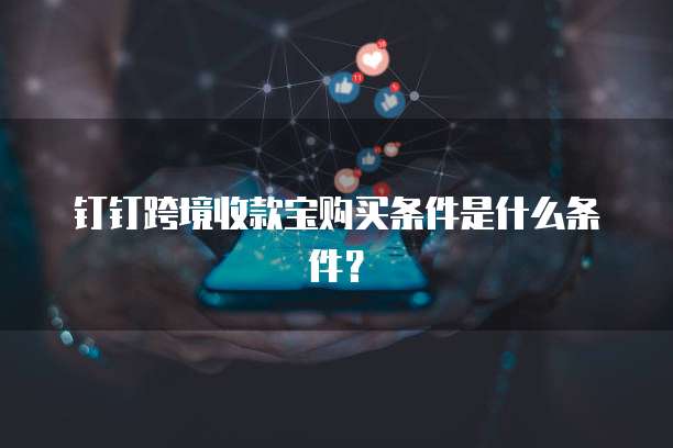 钉钉跨境收款宝购买条件是什么条件？