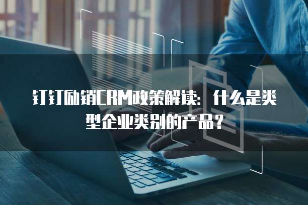 钉钉励销CRM政策解读:什么是类型企业类别的产品?