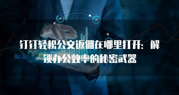 钉钉轻松公文返佣在哪里打开:解锁办公效率的秘密武器