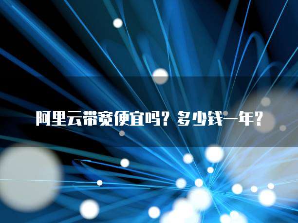 阿里云带宽便宜吗?多少钱一年?