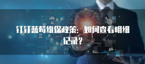 钉钉蓝莓维保政策:如何查看明细记录?