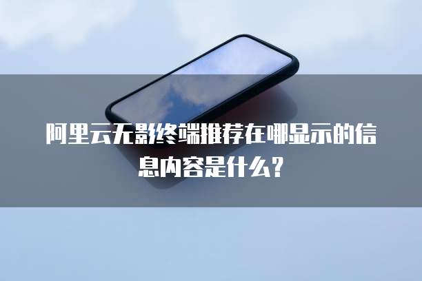 阿里云无影终端推荐在哪显示的信息内容是什么?