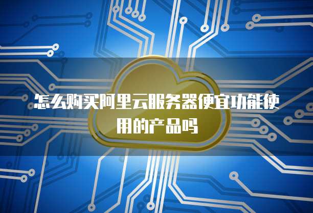 怎么购买阿里云服务器便宜功能使用的产品吗