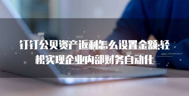 钉钉公贝资产返利怎么设置金额:轻松实现企业内部财务自动化