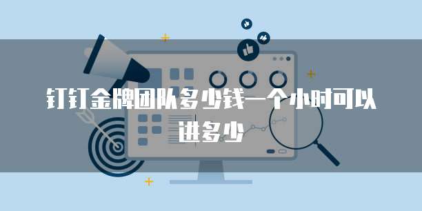 钉钉金牌团队多少钱一个小时可以进多少