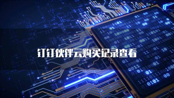 钉钉伙伴云购买记录查看