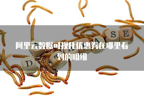 阿里云数据可视化优惠券在哪里看到的明细