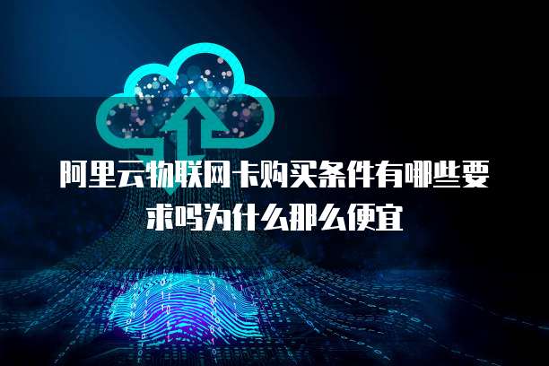 阿里云物联网卡购买条件有哪些要求吗为什么那么便宜