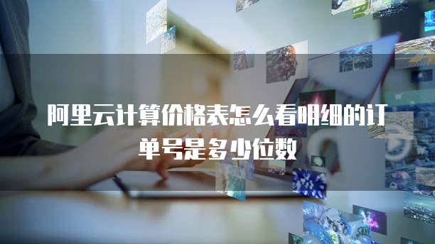 阿里云计算价格表怎么看明细的订单号是多少位数