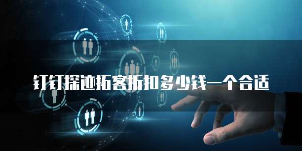 钉钉探迹拓客折扣多少钱一个合适