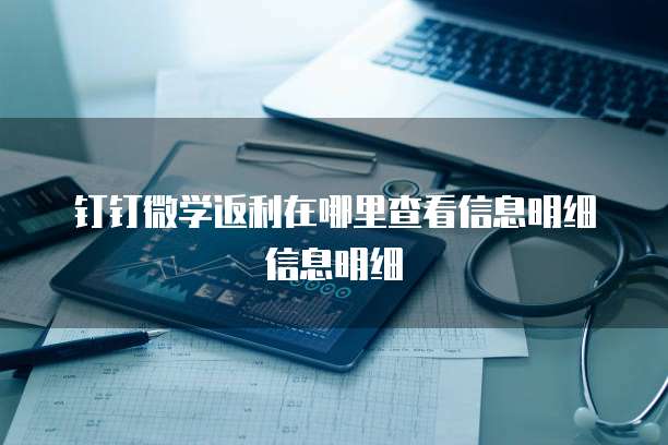 钉钉微学返利在哪里查看信息明细信息明细
