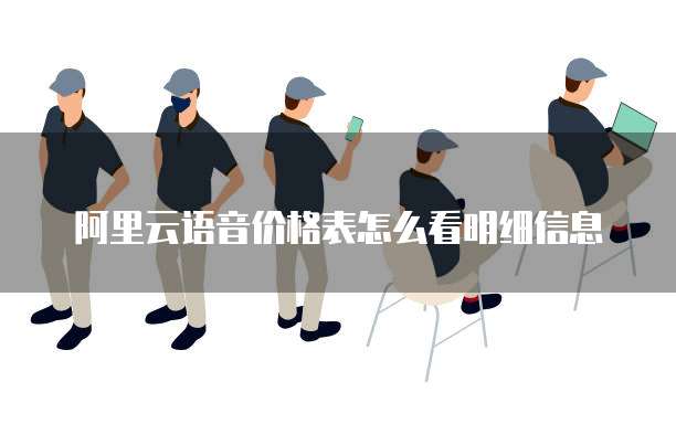 阿里云语音价格表怎么看明细信息